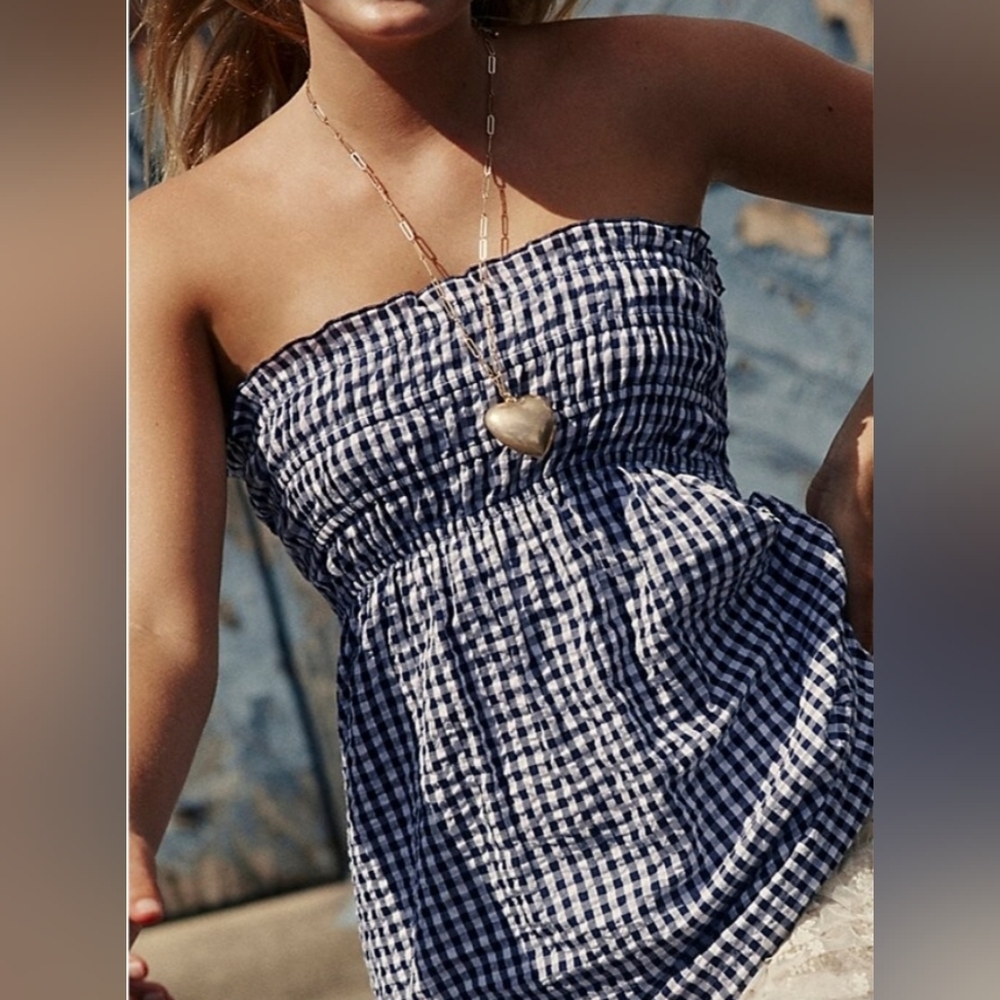 NWT! Free People, Spektor Heart Pendant Necklace, Vintage Gold - Picture 7 of 13